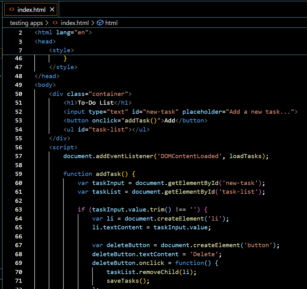 HTML Structure